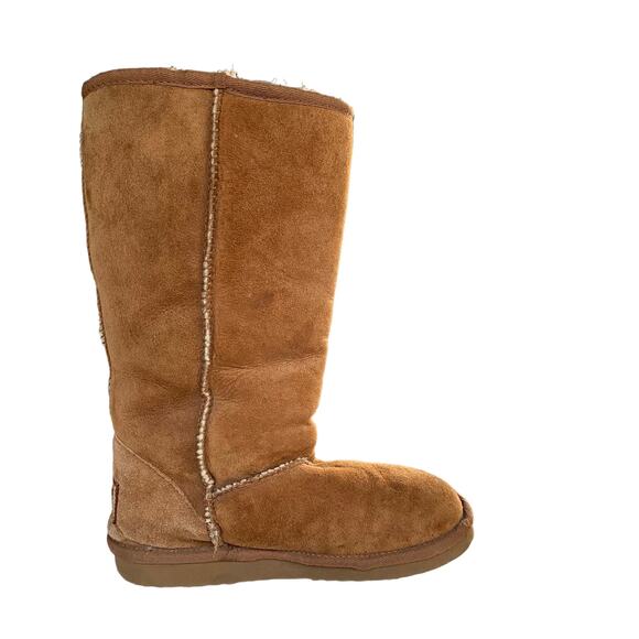 Skechers Boots Australia Tall Suede Leather With Real Fur Lining Tan Sz 6.5 RARE - Picture 6 of 10